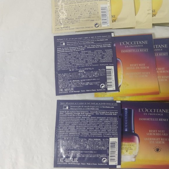 L'occitane Anti Aging 10xDivine Cream &8x Reset Serum 2x Eye Serum Total 20 New - Picture 3 of 4